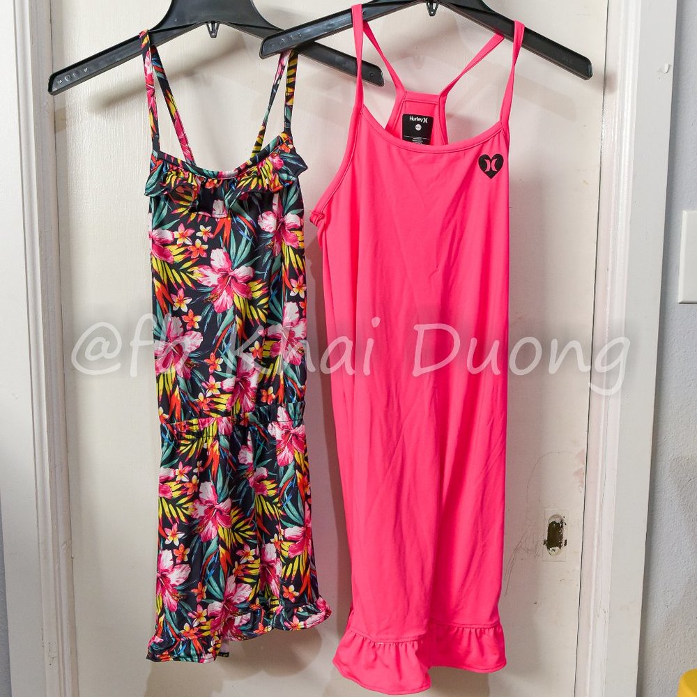 Hurley Youth Girls 2 Pack Dress and Romper‎ Set Size Large